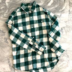 Green buffalo check flannel